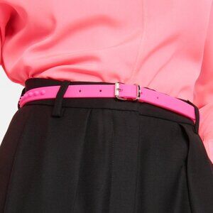 CHRISTIAN LOUBOUTIN • Loubi Spike Rubber Belt (75) Small • Fluo Pink • Luxury